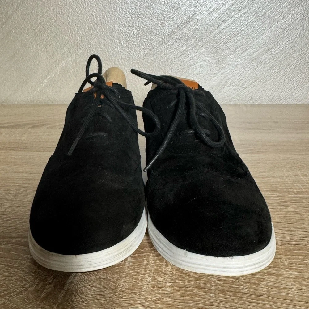 Cole Haan Ella Grand OX ll Black Suede Women 9B Sneakers